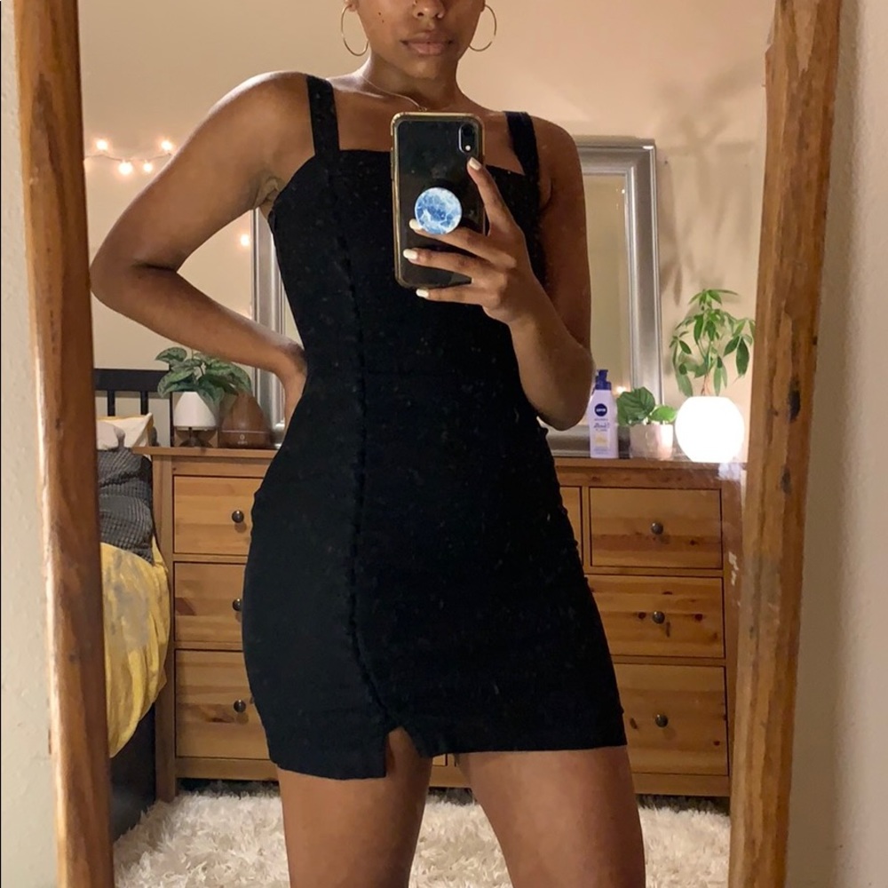 LITTLE BLACK LINEN DRESS | FOREVER XXI